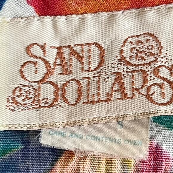 Vintage Dress Small Cottage Floral Leaves 80s does 50s Boho Tropical Fall Dress - Picture 10 of 13